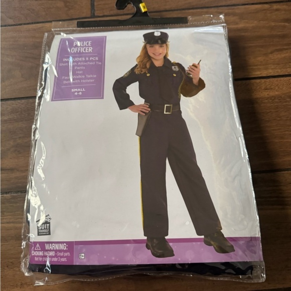 POLICE OFFICER kids Halloween costume size small 4-6
